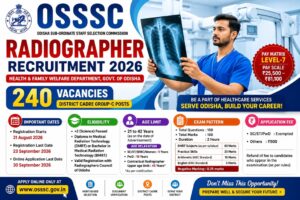 OSSSC Radiographer Recruitment 2026
