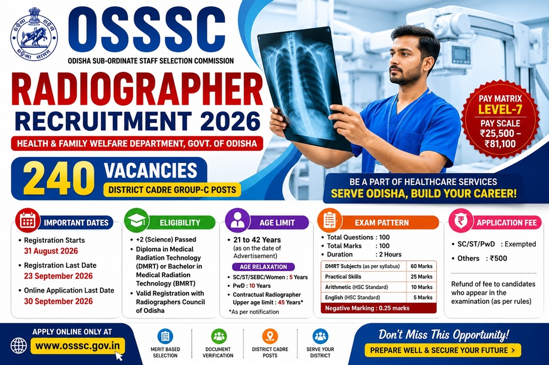 OSSSC Radiographer Recruitment 2026