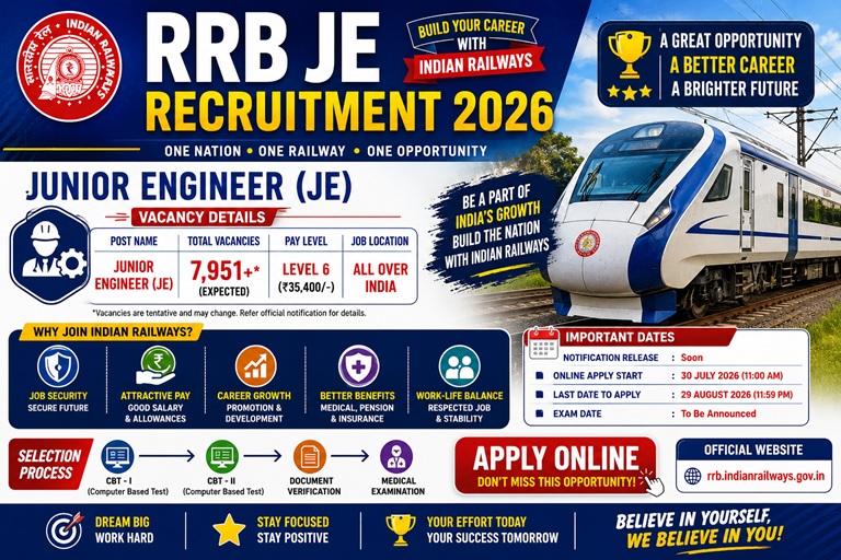 RRB JE Recruitment 2026